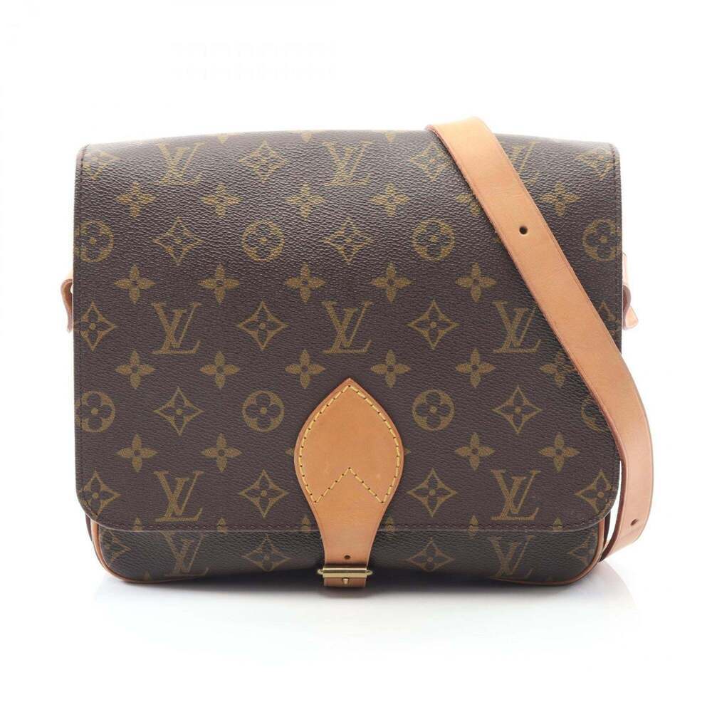 LOUIS VUITTON Authentic Brown Monogram Leather Shoulder Bag